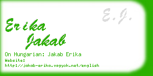 erika jakab business card